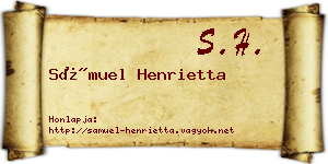 Sámuel Henrietta névjegykártya