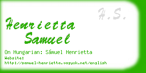 henrietta samuel business card